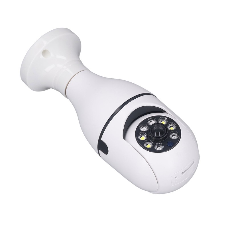 Wireless Light Bulb Camera 360 Degree Auto Tracking Recording 2