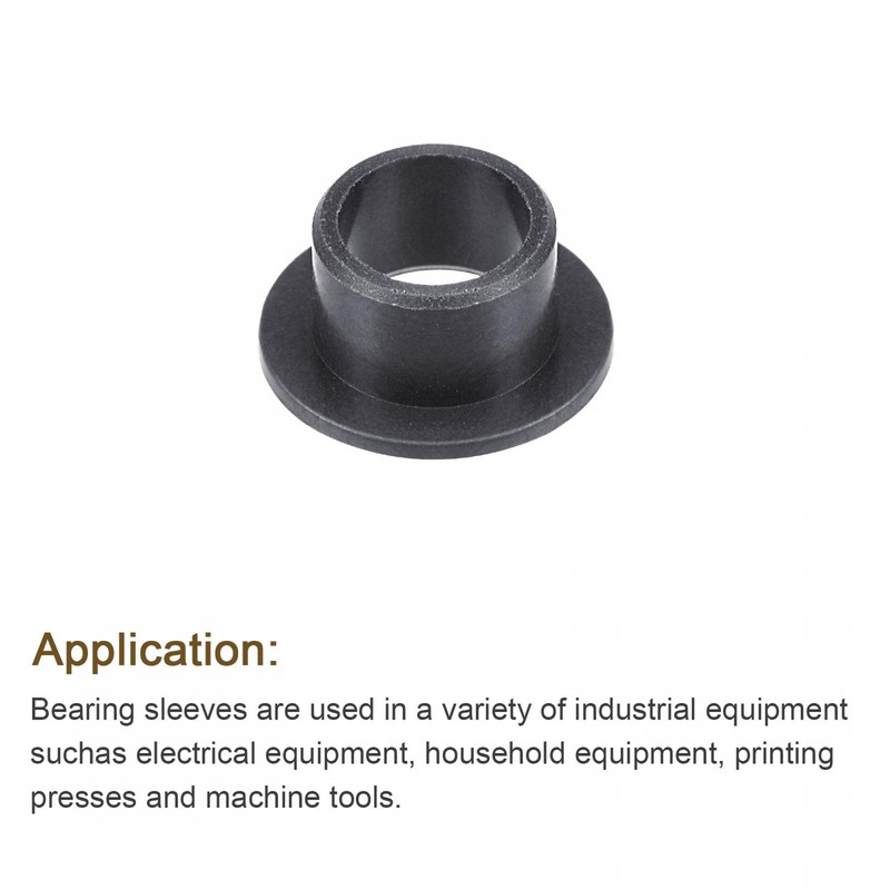 sourcing map Flanged Sleeve Bearings 8mm Bore 10mm OD 7mm