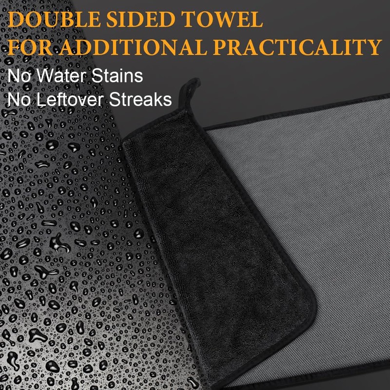URAQT Microfibre Car Drying Cloth, 40 x 40 cm Microfibre