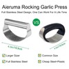 Garlic Press Rocker Heavy Duty Stainless Steel Garlic Mincer Garlic