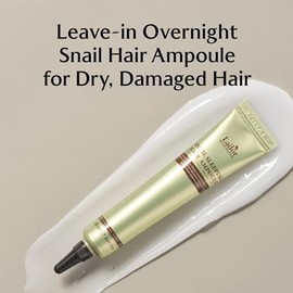 LADOR Snail Sleeping Hair Ampoule Serum - Mascarilla Intensiva Sin Enjuague Durante La Noche - Tratamiento para Cabello Frizzy Seco Daado...          
