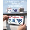 2 Pack Silicone License Plate Frames Black, Car Plate Frame