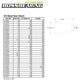 BossBearing CV Boot Repair Kit Front Outer for Yamaha YFM400 Big Bear 4WD 2004 2005 2006