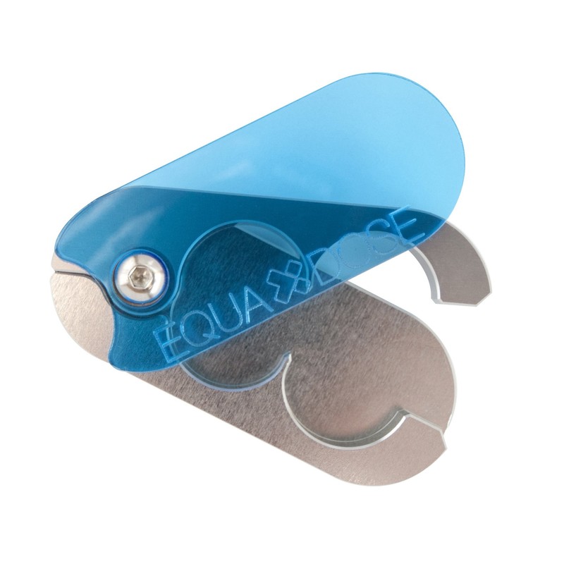 EQUADOSE Pill Splitter with Precision Aluminum Blades, Safely and Cleanly