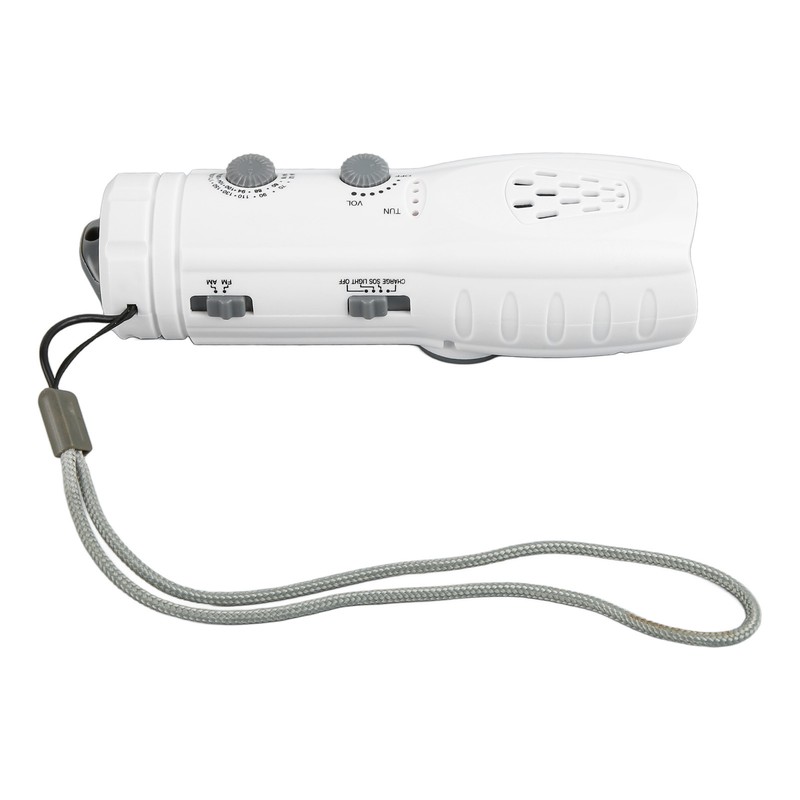 Hand Crank Flashlight Radio Portable Multifunctional Support AM FM SOS
