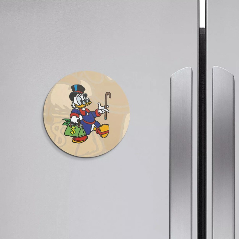 Unbranded Scrooge McDuck Cartoon Money | 4'' X 4'' Round
