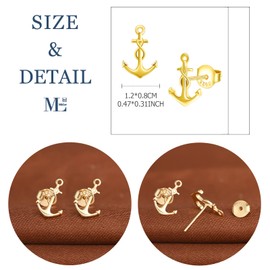 MicLee Stud Earrings 925 Sterling Silver Women's Simple Anchor Infinity Sign Earrings with Gift Bag Super Christmas Gift, Silver