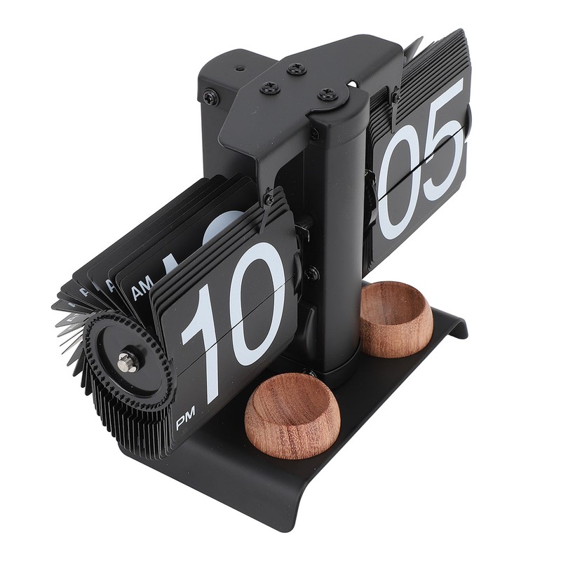 Digital Flip Clock 304 Stainless Steel Retro Battery Powered Mechanical