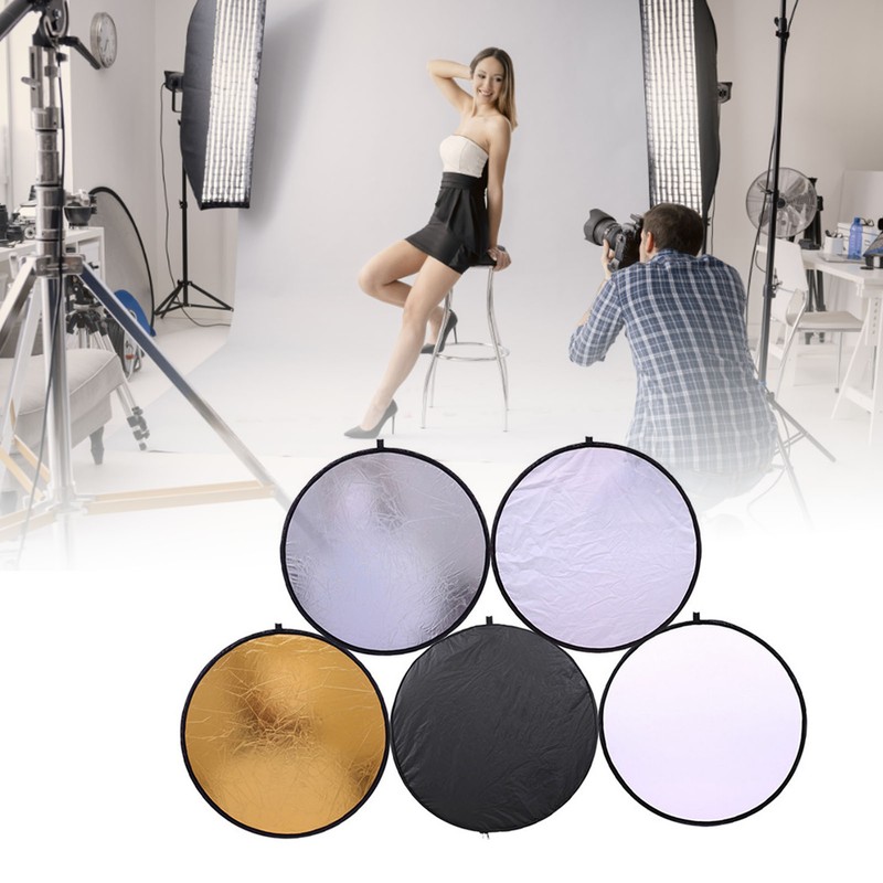 Light Reflector 80CM 5 in 1 Multi Disc Collapsible Circular