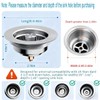 2 Pack 3 in 1 Kitchen Sink Drain Strainer &