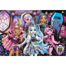 Clementoni Jigsaw Puzzle Monster High 104 Pieces - Supercolor Puzzle For Children 6-8 Years, Cartoon, Gift For Boy/Girls, Puzzle For Kids, Made In Italy, 25782