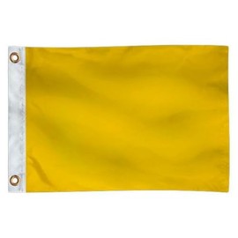 Taylor Made Signal Flag for Boats, Yellow, 12" x 18", Durable Nylon Construction, Fade Resistant, Brass Grommets, Canvas Heading, Flag Only - 2020109207