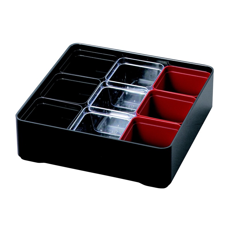 若泉 Lacquerware Well, for 仕切 6.5 Equal Generals Tang (Mini) 9 Pcs