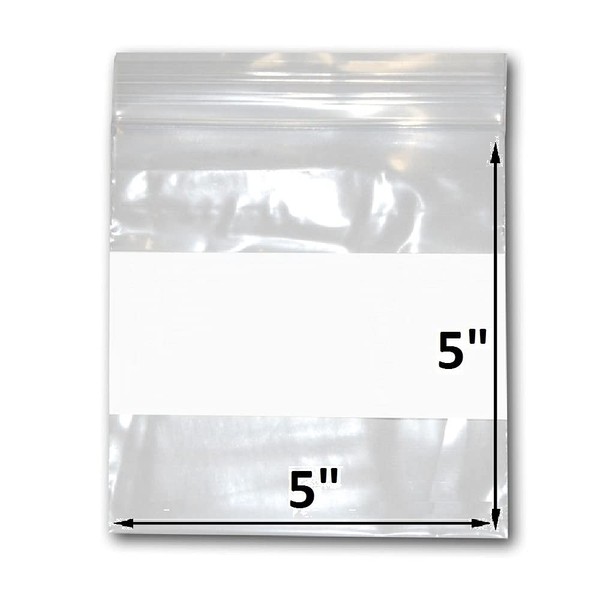 200 Bags of 5" x 5" White writable center 2