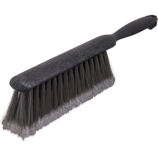 Carlisle 3621123 Commercial Sawdust/Bench Brush With Flagged Polypropylene Bristles, 8", Gray (Pack of 12)
