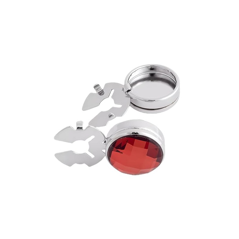 OoSsSoO Mens Shirt Button Covers Tuxedo Cufflinks Alternative Silver red