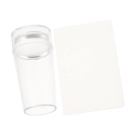 Ipetboom Clear Nail Art Stamp Kit with Transparent Stamper and Scraper Set DIY Manicure Tool for Nail Designs and Natural Look