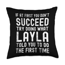 Funny Listen To Layla Joke Vintage Throw Pillow