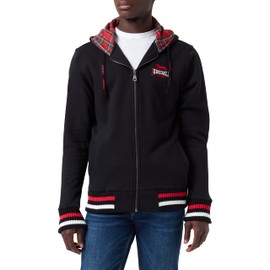 Lonsdale Men's Lancaster Hooded Sweatjacket - Black, Small