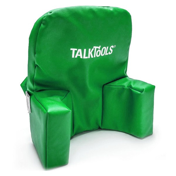 TalkTools - Cojín terapéutico para silla alta, cojín terapéutico para niños pequeños, cojín de estabilidad para postura infantil, ayudante de silla para niños con hipotónica o espasticidad (verde)