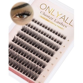Onlyall Lash Clusters Eyelash Extensions Wispy Eyelash Clusters Cat Eye Cluster Lashes Fluffy Individual Lashes Clusters Natural C Curl Lash Clusters DIY Lash Extension Glam05