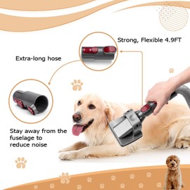 Wagably Pet Grooming Kit - Compatible with Dyson V7, V8, V10, V11, V12, V15 (Vacuum Not Included) - Brush Hair Remover for Dogs and Cats, Deshedding Tools, Undercoat Fur - Mess free Shedding Comb Kit