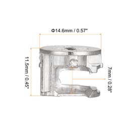 sourcing map Cam Lock Nuts for Furniture, 12pcs 14.6x11.5mm Joint Connector Locking Nuts Furniture Connecting Cam Fittings