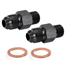 2Set 6AN to 1/4 NPSM Fitting Adapter, 6An Fitting, 6AN Male Flare to 1/4" NPSM Transmission Cooler Adapter Fitting Fits 4L60E, TH350, 200-4R, 700R4, TH400, TR6060, AOD 4R100, 4R70W, C5 Aluminum