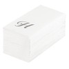 Luxenap Rectangle Silver Letter H White Paper Napkin - Air