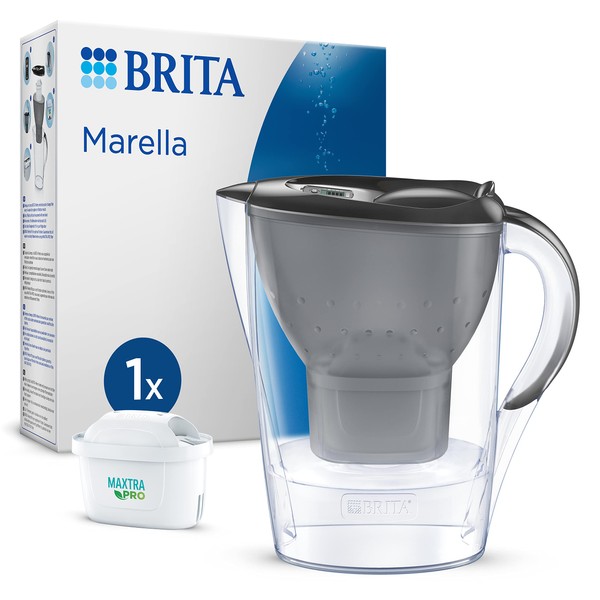BRITA Carafe filtrante Marella graphite (2,4L) inclus 1 cartouche MAXTRA