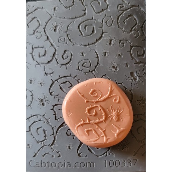 Twisted Thorn Vines and Spiders Rubber Stamp Texture Sheet Plate