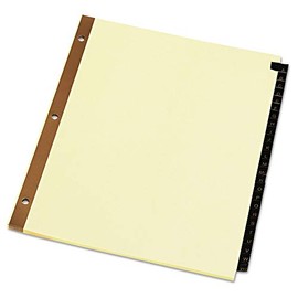 Universal Products - Universal - Leather-Look Mylar Tab Dividers, 25 Alphabet Tabs, Letter, Black/Gold, Set of 25