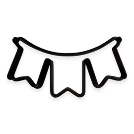 Birthday Banner Cookie Cutter with Easy to Push Design (4 inches)