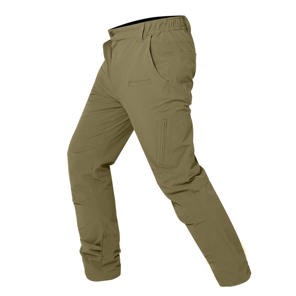 wantdo Grey Tactical Cargo Pants for Mens, Lightweight Quick Dry