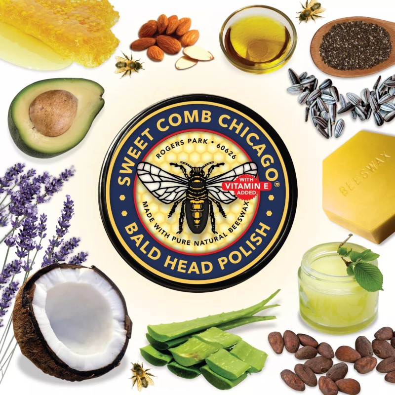 Sweet Comb Chicago Bald Head Polish Mens Aftershave Polish for