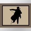 CafePress Cello Player Music Gift Medium Die Cut Sticker, 5.75"