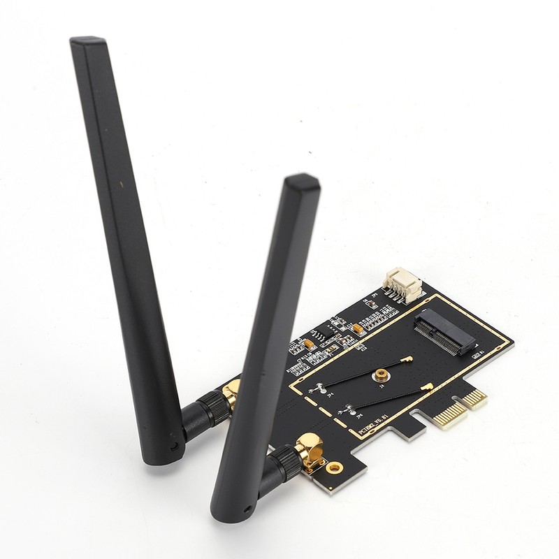 M.2 NGFF to PCI-E 1X Desktop WIFI WLAN Adapter Network