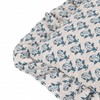 furn. Lulah Block Printed Ruffle Cushion Cover - Linen/Blue -