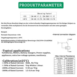CLDIY Thermal Circuit Breaker 98 Series 15A 125/250VAC Push Button Reset for Circuit Breaker with Quick Terminals and Waterproof Button Cover 32VDC Pack of 2