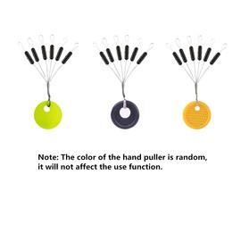 Drchoer 150Pcs Fishing Rubber Bobber Beads Stopper, 6 in 1 Float Sinker Stops, Black Oval,Size L,M,S Available (Black cylinder, M(150pcs))