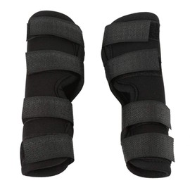 1 Pair Dog Rear Leg Brace Canine Hock Joint Brace Hind Leg Wrap Pet Surgical Injury Bandage for Wound Injury and Sprain Healing of Arthritis(Black, L)
