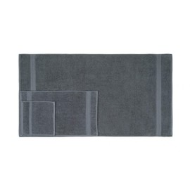EuroSpa Luxury 8 Piece Bath Towel Set | 100% Cotton Quick Dry | Highly Absorbent Bathroom Towels | Ultra Soft | Large - 500 GSM (4 Wash Cloth, 2 Hand Towel, 2 Bath Towel) | Charcoal Grey Color