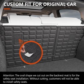 powoq Backrest Mat Compatible with 2023 2024 Honda HRV Trunk Mat TPE Back Seat Protector Replacement for 2023 2024 Honda HRV Accessories (2023-2024 HRV, Rear Backrest Mat)