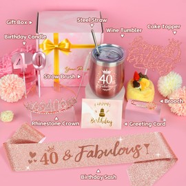 Geschenke für Frauen, 40 Geburtstag Frauen, Geburtstagsgeschenk für Frauen, Geschenkset Frauen, Personalisierte Geschenke für 40. Geburtstag Frau, Beste Freundin, Schwester, Mama, Damen, Partner