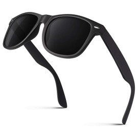 GQUEEN Polarized Sunglasses for Men and Women, Classic Square Retro Driving Sun Glasses 100% UV Protection