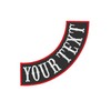 Custom Embroidered Side Rocker Vest Patch Motorcycle Biker Patch 7"