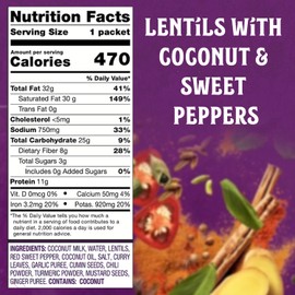 Patak’s Madras Yellow Dal - Savory Yellow Lentils in Creamy Coconut Milk w/Sweet Peppers & Spices - Vegan Microwaveable Meal for Quick Lunches or Dinners - Serve w/Rice or Naan - 10.05oz (Pack of 6)