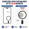 40pcs Rustproof Drapery Matte Stainless Steel Metal Curtain Rings with