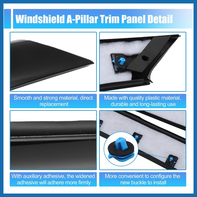 A ABSOPRO Pair Windshield A-Pillar Trim Panel for Ford Flex