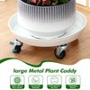 3 Packs 13” Metal Plant Caddy with Wheels Large Rolling